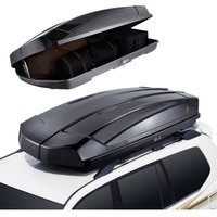 Auto Dachbox Dachkoffer Aufbewahrungsbox 488 l, ABS-Hartschalen Dachgepäckträger Aufbewahrungsbox mit beidseitiger Öffnung und 2 verstärkten Gurten, von VEVOR