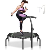 Faltbares Mini-Trampolin Fitness-Rebounder 1384 mm 205 kg belastbares Tainingstrampolin, Rebounder Trampolin Gartentrampolin mit 3-stufig von VEVOR