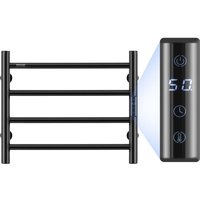 Handtuchwärmer mit 4 Stangen, wandmontierter beheizter Handtuchhalter für Badezimmer, IPX5 wasserdichter Handtuchwärmer mit Timer und LED-Anzeige, von VEVOR