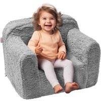 Kindercouch Kindersofa 460 x 635 x 520 mm Kindersofa Kinderzimmer Softsofa, Spielsofa Kuschelecke 1 Kind, Kindersessel Kindermöbel Kinderstuhl Grau von VEVOR