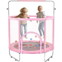 Kindertrampolin Trampolin Mini Freizeittrampolin 147 cm für Kleinkinder einstellbar mit Sicherheitsnetz & Basketballkorb, Geburtstagsgeschenk Kindertrampolin Trampolin Mini Freizeittrampolin 147 cm für Kleinkinder einstellbar mit Sicherheitsnetz & Basketballkorb, Geburtstagsgeschenk von VEVOR