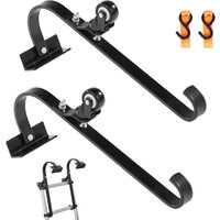 Leiterdachhaken,2er-Pack mit festem Rad und Schwenkstange,Leiterstabilisator aus hochbelastbarem Stahl mit Rad,Dachfirstverlängerung zur Leiterdachhaken,2er-Pack mit festem Rad und Schwenkstange,Leiterstabilisator aus hochbelastbarem Stahl mit Rad,Dachfirstverlängerung zur von VEVOR