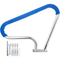 Schwimmbad-Handlauf Edelstahl 98,9x81,3 cm Pool Haltegriff Griffbogen 113 kg Tragbar Einstiegshilfe Pool ø 4,8 cm Kurven-Design mit Griffabdeckung von VEVOR