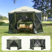 Vevor - Pop-Up-Pavillonzelt, Pop-Up-Zelt mit 6-seitigem Baldachin, Sonnenschutz mit 6 abnehmbaren Sichtschutz-Windtüchern und Netzfenstern, 10 x 10 von VEVOR