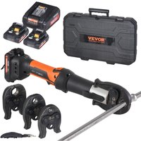 Presswerkzeug und Akku-Set, Pro-Presswerkzeug, elektrisches Rohr-Crimpwerkzeug mit M15-, M22-, M28-Backen, Presswerkzeug-Set mit 2 Stück Presswerkzeug und Akku-Set, Pro-Presswerkzeug, elektrisches Rohr-Crimpwerkzeug mit M15-, M22-, M28-Backen, Presswerkzeug-Set mit 2 Stück von VEVOR