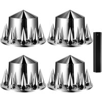 Radkappen für die Hinterachse Achsabdeckung mit Spikes für Sattelschlepper, galvanisierte ABS-Radmutternabdeckungen 4 Stk. Montagewerkzeug im Radkappen für die Hinterachse Achsabdeckung mit Spikes für Sattelschlepper, galvanisierte ABS-Radmutternabdeckungen 4 Stk. Montagewerkzeug im von VEVOR