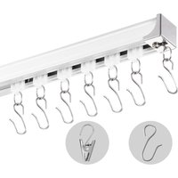 Vevor - Schiebe-Deckenvorhangschienensystem Set 5,4 m Raumteiler-Gardinenschiene Halterung zur Decken-/Wandmontage für Wohnzimmer Schlafzimmer mit von VEVOR