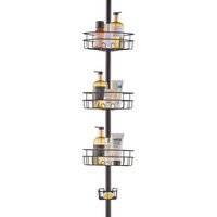 Spannstange für Eckduschablage 991-3175 mm hoch, multifunktionale Spannstange für die Dusche mit starker & tragfähiger Ablage Spannstange für von VEVOR