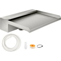 Wasserfall Pool aus Edelstahl Wasserfall Fontäne 30x26x8cm Schwallbrause 37mm Wassereinlass Schwalldusche Robust und Korrosionsbeständig Kompatibel von VEVOR