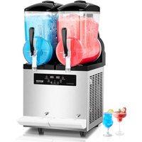 VEVOR kommerzielle Slusheis Maschine 12 L x 2 Doppeltank-Maschine für gefrorene Getränke, 96 Tassen Edelstahl Slush-Eis-Maschine mit Tastenfeld VEVOR kommerzielle Slusheis Maschine 12 L x 2 Doppeltank-Maschine für gefrorene Getränke, 96 Tassen Edelstahl Slush-Eis-Maschine mit Tastenfeld von VEVOR