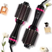 Vevor - Warmluftbürste, 4-in-1 Hairstyler und Volumizer mit galvanisiertem Titan und 75 mm ovalem Zylinder mit Keramikbeschichtung, 3-stufige von VEVOR
