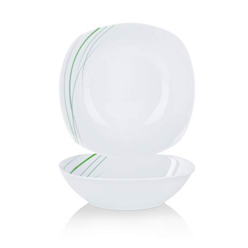 VEWEET, Porzellan Salatschalen 'Aviva', 2-teilig Große Suppenschalen, Salatschüssel Füllmenge 1050 ml Ergänzung zum Tafelservice 'Aviva', AVIVA-2SLW VEWEET, Porzellan Salatschalen 'Aviva', 2-teilig Große Suppenschalen, Salatschüssel Füllmenge 1050 ml Ergänzung zum Tafelservice 'Aviva', AVIVA-2SLW von VEWEET