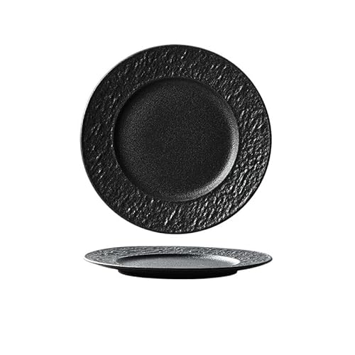Flacher Teller Steakteller aus Keramik mit Steinmuster, westliches Essen, Nudeln, Haushaltsservice Tafelteller Flacher Teller Steakteller aus Keramik mit Steinmuster, westliches Essen, Nudeln, Haushaltsservice Tafelteller von VEXDOSLE