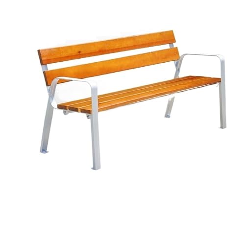 Gartenbank für Draußen Parkstuhl Rückenlehne Stuhl Außenbank Geformte Aluminium Doppel Platz Außenbank Für Gemeinsame Freizeit Sitzbank Parkbänke für Außen(1) von VEXDOSLE