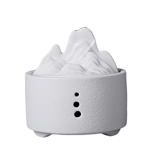 Rückfluss Weihrauchbrenner Weihrauchbrenner Weihraucherkeramik Haushalt Räucherbrenner für Innen mit Deckel Aromatherapiebrenner Ornamente Weihrauchbrennerhalter(White) von VEXDOSLE