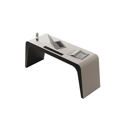 VEXDOSLE Computer-Schreibtisch, moderne Arbeitsmöbel, Holz und Leder, ideal für Zuhause, Wohnzimmer, Büro, Couchtisch von VEXDOSLE