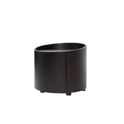 VEXDOSLE Nachttische Nachttisch Minimalistischen Nachttisch Schlafzimmer Kleine Wohnung Moderne Runde Massivholzbehälter Kreativer Schrank Schlafzimmer Nachttisch(A) von VEXDOSLE