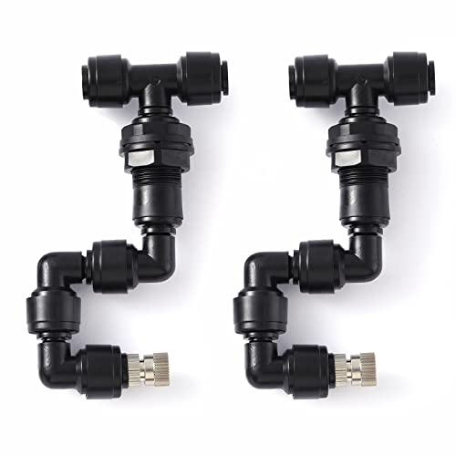 VEXPLO Reptilien Terrariendüse 360° Verstellbarer Düsen Reptilien Fogger Mist Sprinkler, 2 Stück Schwarzer Sprühdüse für Aquarium den Regenwald VEXPLO Reptilien Terrariendüse 360° Verstellbarer Düsen Reptilien Fogger Mist Sprinkler, 2 Stück Schwarzer Sprühdüse für Aquarium den Regenwald von VEXPLO