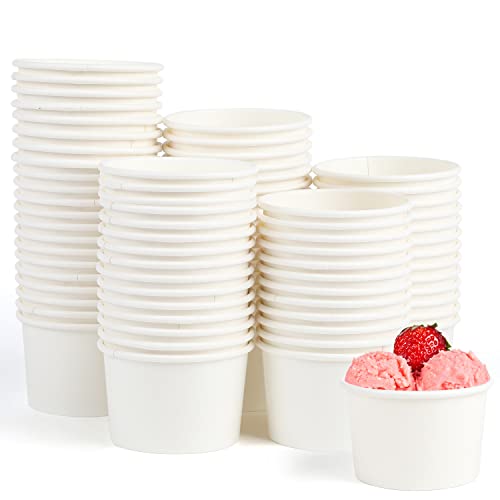 VEYLIN Papier-Eisbecher, Einweg-Papier-Dessertbecher für heiße oder kalte Speisen, 85 ml, Partyzubehör, Leckerlibecher für Eisbecher, gefrorener Joghurt, Suppe, Weiß, 60 Stück VEYLIN Papier-Eisbecher, Einweg-Papier-Dessertbecher für heiße oder kalte Speisen, 85 ml, Partyzubehör, Leckerlibecher für Eisbecher, gefrorener Joghurt, Suppe, Weiß, 60 Stück von VEYLIN