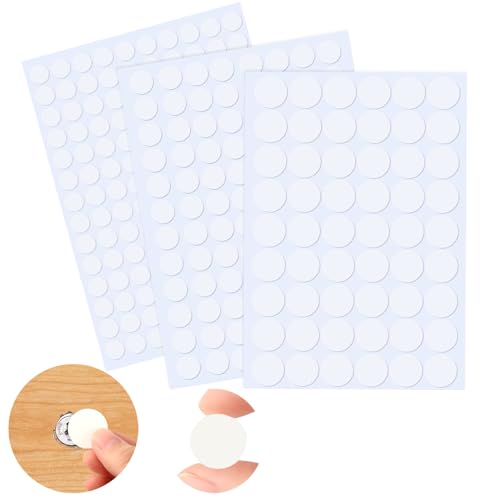 VFANDV Schraubenabdeckung Weiss, 12mm/15mm/21mm PVC Abdeckkappen für Schrauben Rund Selbstklebend Möbelaufkleber Schraubenloch Aufkleber für Wandschränke Schreibtische Möbel Reparaturen von VFANDV