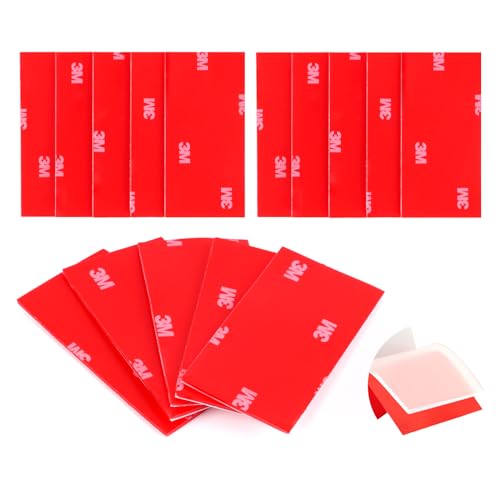 VFANDV Doppelseitiges Klebeband, 15 Stück Doppelseitiges Klebeband Extra Stark Wasserdichtes Pads Doppelseitiges Klebeband Ultrahaftfähigkeit Doppelseitiges Klebeband für Auto Haus(25 mm x 50 mm) von VFANDV