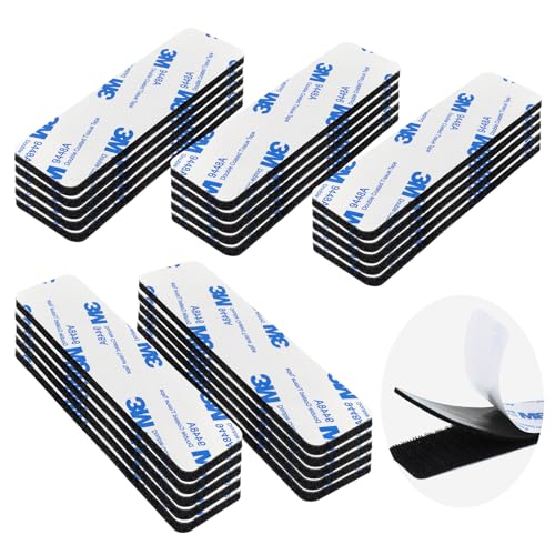 VFANDV Klettband Selbstklebend, 25 Stück Klettband Selbstklebend Extra Stark Doppelseitig Selbstklebendes Klettband Strapazierfähig Klettverschluss für Haus Büro (3x10cm) von VFANDV