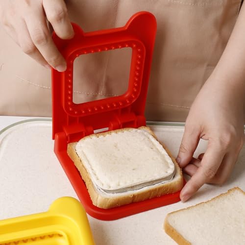 VFBVNJBJ Sandwich-Brotbackautomat, liebe runde Sandwich-Verpackung, Toastform, Presse-Sandwich(1pc) von VFBVNJBJ