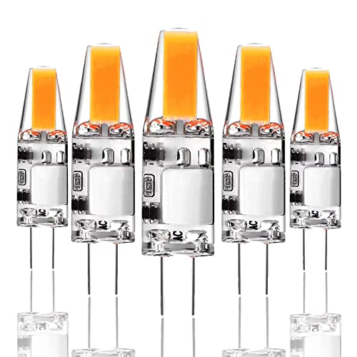 VFDC G4 LED Lampen - 3W G4 LED Birnen Warmweiß 2700K, Ersatz für 30W Halogenlampen, 300LM, Kein Flackern Nicht Dimmbar, 12V AC/DC, 5er Pack von VFDC
