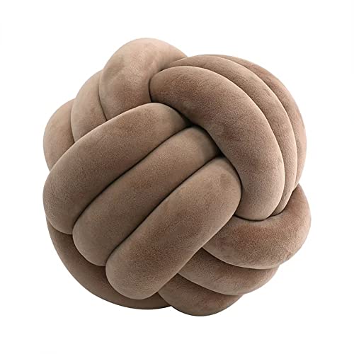 VFDC Knotenkissen, Couchkissen, Sofa Kissen, Knoten-Ball-Kissen, Deko Zierkissen, Geknotetes Kissen für Sofa, Rund Knoten Kissen, Deko Knoten, Knot Pillow Ball, Beige, 20cm von VFDC