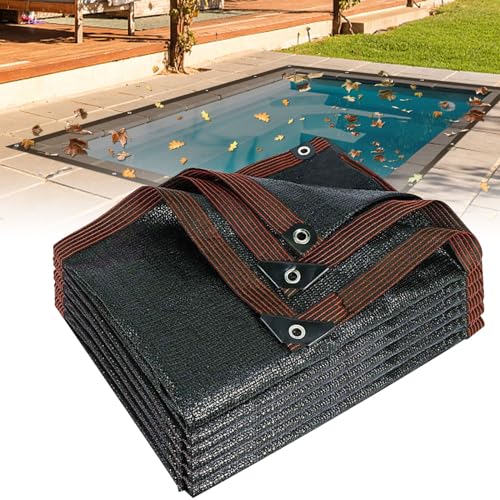 Blattnetz Poolabdeckung, Schwimmbadnetz für Echteckigen Pool, Schutznetz Teichabdeckung für Hält Laub aus Lhrem Pool Fern, Schwarz(Size:2×4m) von VFDZ