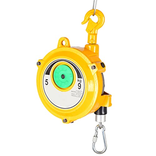 Federzug Balancer, Spring Balancer mit 1.5m Seilzug und Selbstsichernd Haken, Federzug Rückholer für Werkstätten und Kfz-ausstattung(Size:5-9kg) von VFDZ