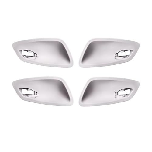 VFEBTSD Auto-Innenverkleidung aus Kohlefaser for den Innenbereich, Türgriff, Schüssel, Ersatz, Beige/Schwarz, kompatibel mit BMW 3er-Serie E90 E91 E92 E93 E94 2005–2012(Gray 4PCS Set) von VFEBTSD