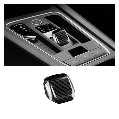 VFEBTSD Echte harte Kohlefaser, kompatibel mit Seat Leon Leon Formentor 2020 2021 2022 2023 2024 2025 LHD RHD Auto-Schaltknaufverkleidung von VFEBTSD