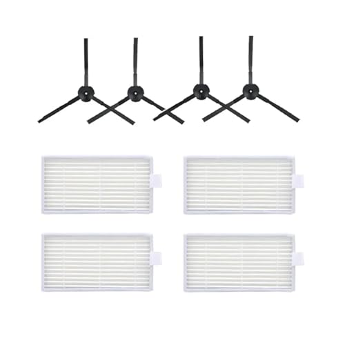 VFEBTSD Ersatzteile kompatibel mit V3 V3s V5 V5s Pro X5 V55 V50 Roboter-Staubsauger, Hepa-Filter-Seitenbürstenzubehör (B Set 8 Stück) von VFEBTSD