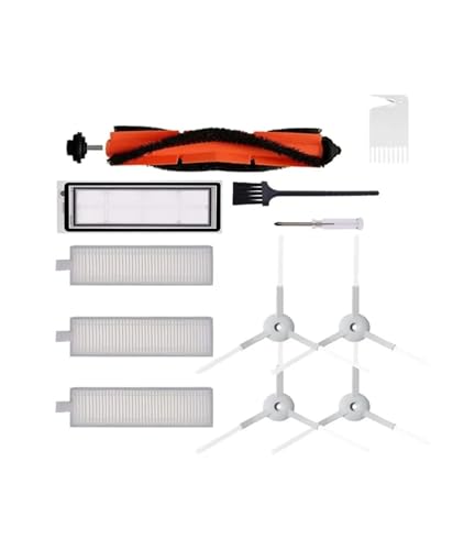 VFEBTSD Filterrollen-Hauptseitenbürsten-Wischtuch-Set, kompatibel mit Xiaomi Mijia G1 / MJSTG1/SKV4136GL Mi Robot Vacuum-Mop Essential Zubehör (12-teiliges Kombi-Set 1) von VFEBTSD