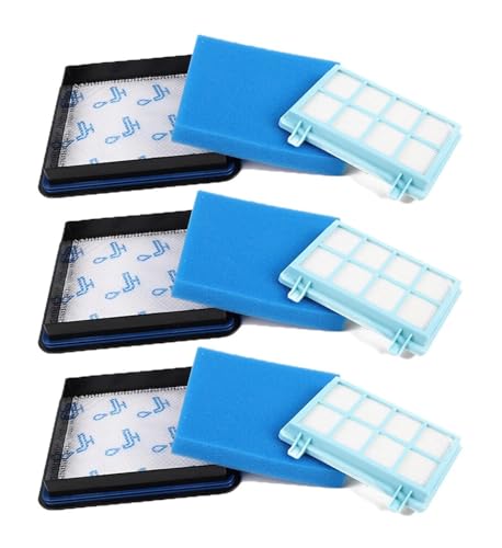 VFEBTSD Filterset FC8010/02 Kompatibel mit Philips PowerPro Compact und Active FC9550 FC9571 FC9588 FC9328 FC9330 FC9349 FC9350 Staubsaugerersatz(3 sets) von VFEBTSD