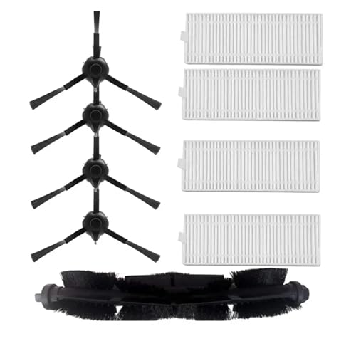 VFEBTSD Hauptrollen-Seitenbürste, Staub-Hepa-Filter, Wischtuch, kompatibel mit Honor Choice Roboterreiniger R2/R2 Plus/R2s Lite Staubsauger-Teile (Set 2) von VFEBTSD