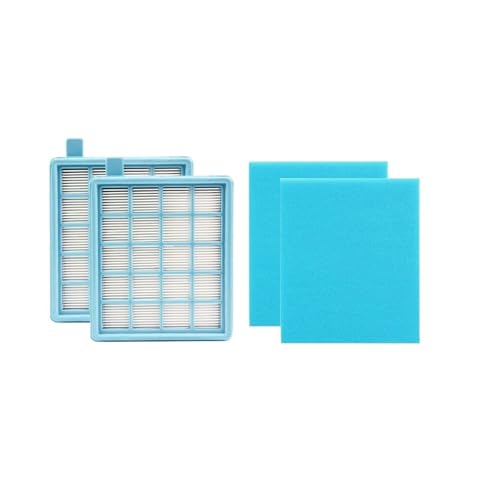 VFEBTSD Hepa-Set Kompatibel mit Philips FC8470 FC8471 FC8472 FC8473 FC8474 FC8476 FC8477 Staubsauger-Ersatzfilterteile(2 set) von VFEBTSD