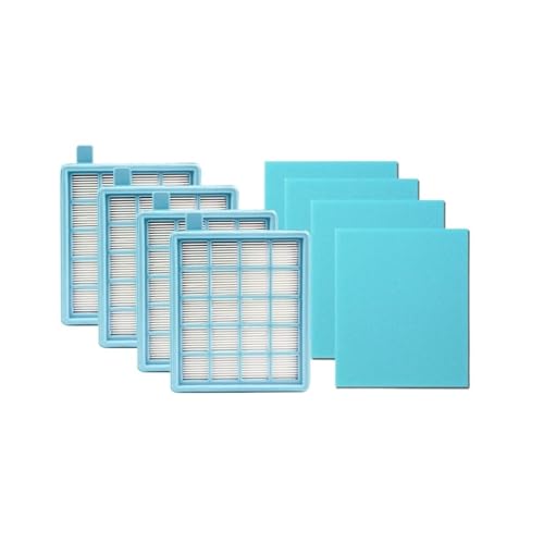 VFEBTSD Hepa-Set Kompatibel mit Philips FC8470 FC8471 FC8472 FC8473 FC8474 FC8476 FC8477 Staubsauger-Ersatzfilterteile(4 set) von VFEBTSD