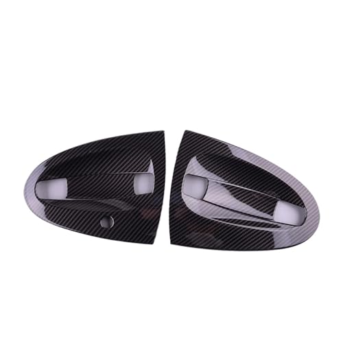 VFEBTSD Kompatibel mit 4-teiligem/Satz Außentürgriffschalenabdeckungsverkleidung, passend for Smart Fortwo 451 2009 2010 2011 2012 2013 2014 2015, ABS im Carbonfaser-Stil von VFEBTSD