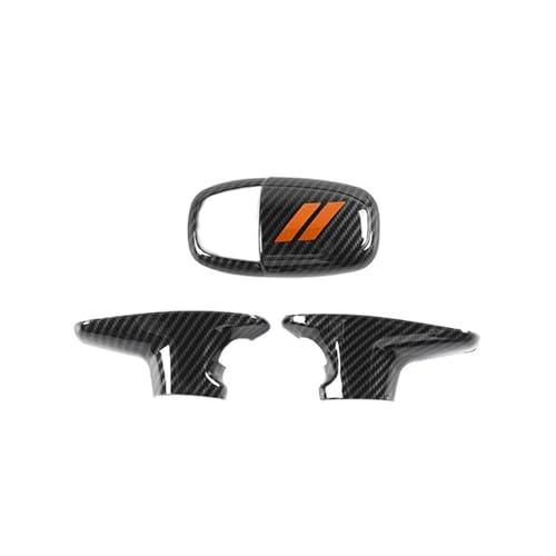 VFEBTSD Schwarze Aufkleber for den Schaltknauf des Autos, Zierabdeckung, kompatibel mit Dodge Charger Challenger ab 2015/kompatibel mit Durango ab 2018, Innenleisten(Choice 10) von VFEBTSD