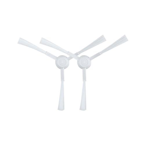 VFEBTSD Seitenbürste kompatibel mit Xiaomi Stytj02ym SE 2S E10 V2PRO/V3 3C B106CN C103 3C (Enhanced Edition) 3C Plus S12 T12 S20 D106 Roboter (Weiß, 2 Stück) von VFEBTSD