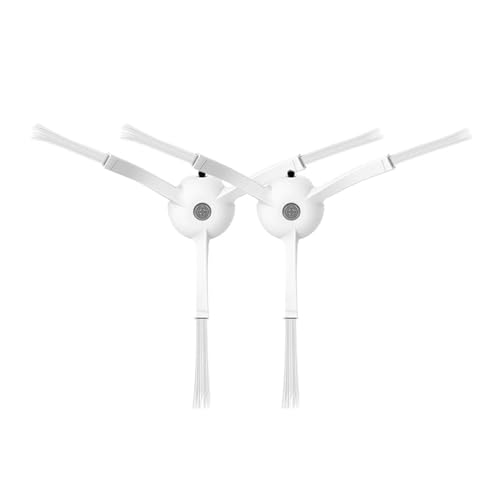 VFEBTSD Seitenbürsten-Ersatz, kompatibel mit S8 Pro Ultra S7 Max Qrevo Q7 Q8 Q5 MaxV S6 S5 S4 E5 E4 E3 E2 C1 Roboter-Staubsauger, Schwarz(White 2PCS) von VFEBTSD
