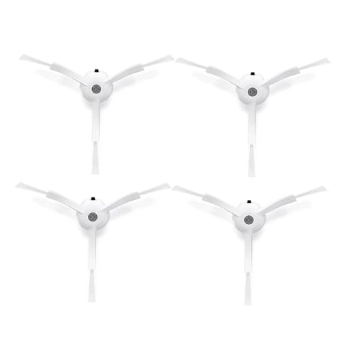 VFEBTSD Seitenbürsten-Ersatz, kompatibel mit S8 Pro Ultra S7 Max Qrevo Q7 Q8 Q5 MaxV S6 S5 S4 E5 E4 E3 E2 C1 Roboter-Staubsauger, Schwarz(White 4PCS) von VFEBTSD