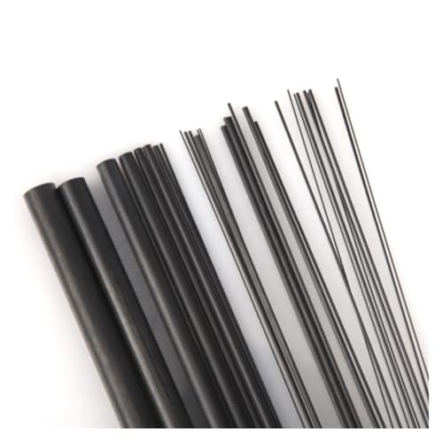 Kohlefaser Rundstange Carbonfaser-Vollstäbe, Durchmesser 0,5 mm ~ 12 mm, zylindrische Carbonwelle for RC-Modelle oder Heimwerker(0.8mm x 10pcs) von WWPMNQD