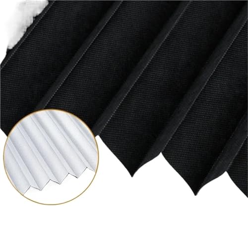 Selbstklebendes Plissee Selbstklebende Verdunkelungsplissee-Fensterrollos, zuschneidbare temporäre Fensterpapierjalousien(90cm X 150cm,Blackout Black) von VFIDPSU