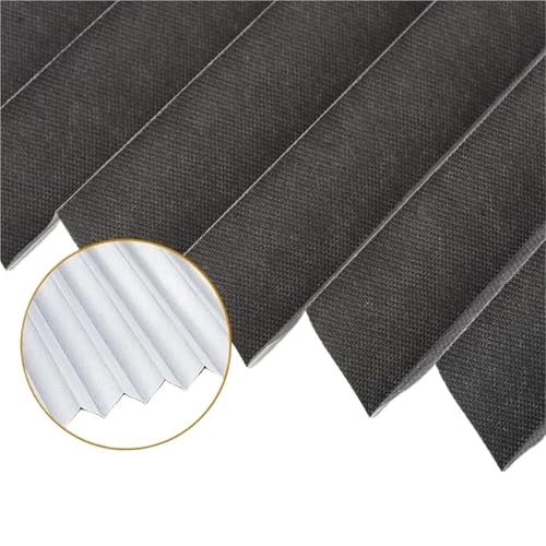 Selbstklebendes Plissee Selbstklebende Verdunkelungsplissee-Fensterrollos, zuschneidbare temporäre Fensterpapierjalousien(90cm X 180cm,Blackout Grey) von VFIDPSU