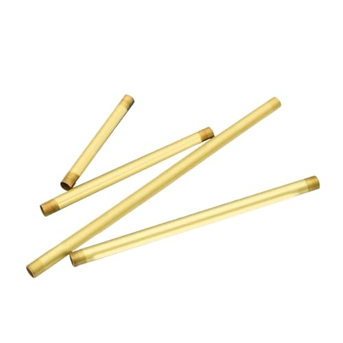 VFIDPSU 2 Stück Zwei End Außenzähne M10 Vollmessing Hohl Feste Stange Nachttischlampe Feste Stange Einfädelstange Hohlrohr(150mm) von VFIDPSU