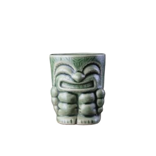 VFIDPSU 60 ml Tiki-Becher, Hawaii-Cocktailbecher, kreative Weinbar-Tools, Getränkebecher, Geschenke for Freunde, lustige Keramiktasse(Style 4) von VFIDPSU