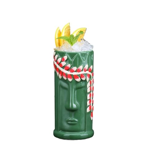 VFIDPSU Keramik Tiki Becher Kreative Cocktail Tasse Ostern Insel Tiki Becher for Bar Werkzeug(C 530ml) von VFIDPSU